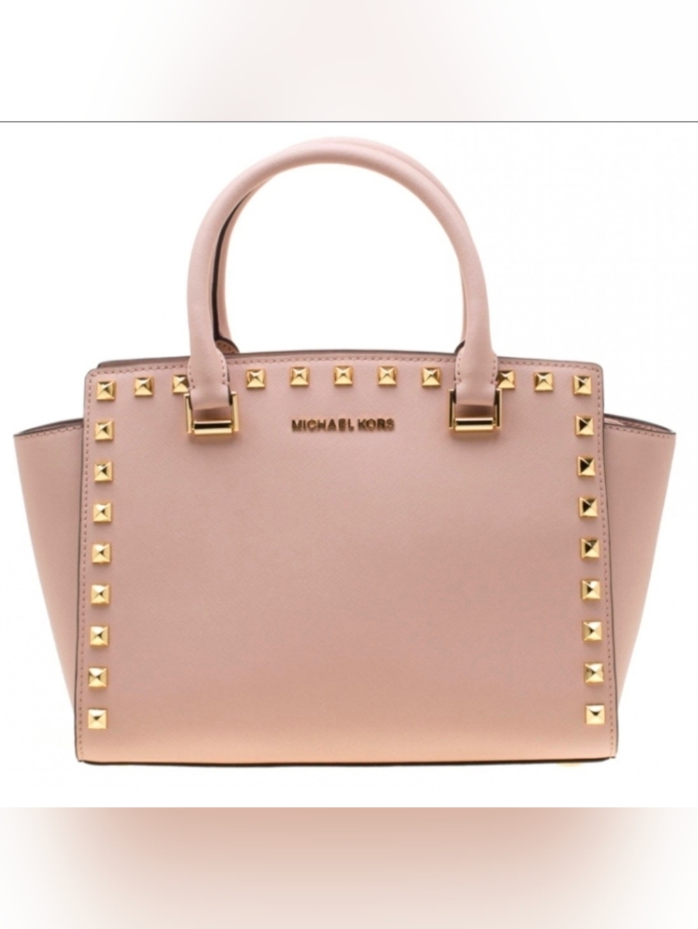 Michael Kors Stud Selma handbag Med Light BLUSH EUC.